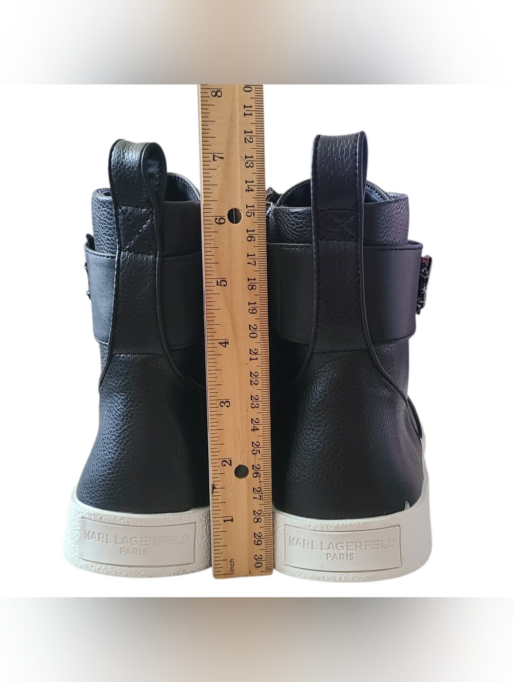 NWOT | KARL LAGERFELD | HIGH TOP SNEAKERS | SIZE 8 - Picture 7 of 12